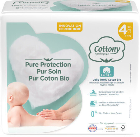 Cottony Taille 4 (7-18k g) 28 couches