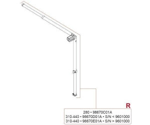 Fiamma Spannstange + Stützfuß rechts für 3,1-4,4m Markisenlänge (98670D01A)