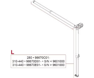 Fiamma Spannstange + Stützfuß links für 3,1-4,4m Markisenlänge (98670D01-)