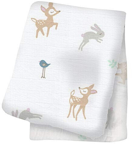Lulujo Lange en mousseline coton 120 x 120 cm Petit Faon