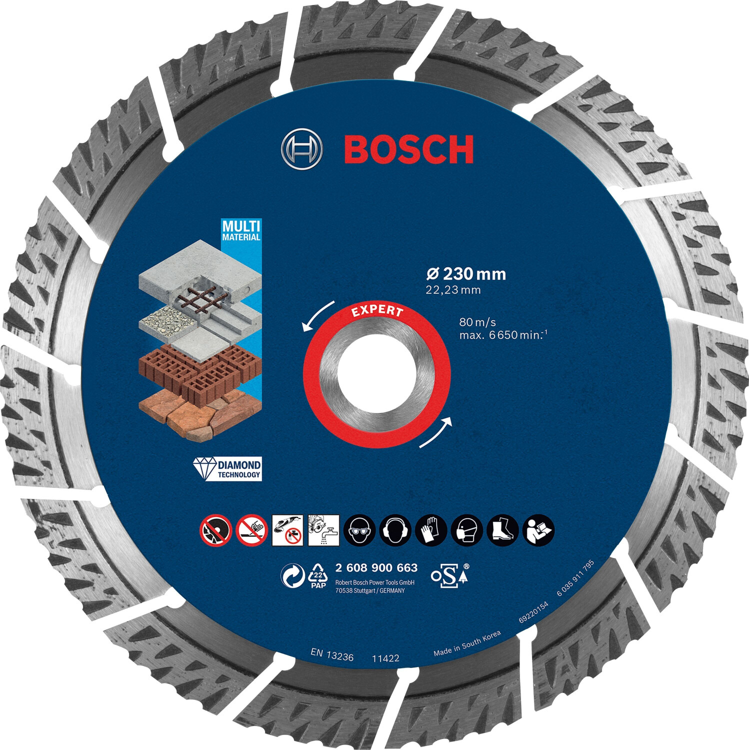 Bosch Accessories Expert MultiMaterial 230 x 2,4 x 22,23 mm (2608900663) au  meilleur prix sur