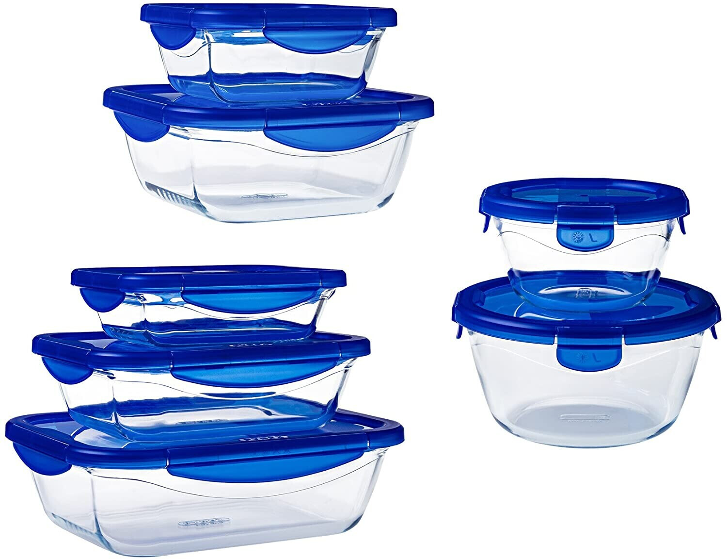Pyrex 7 Cup Glass Storage Container with Blue Lid Delivery - DoorDash