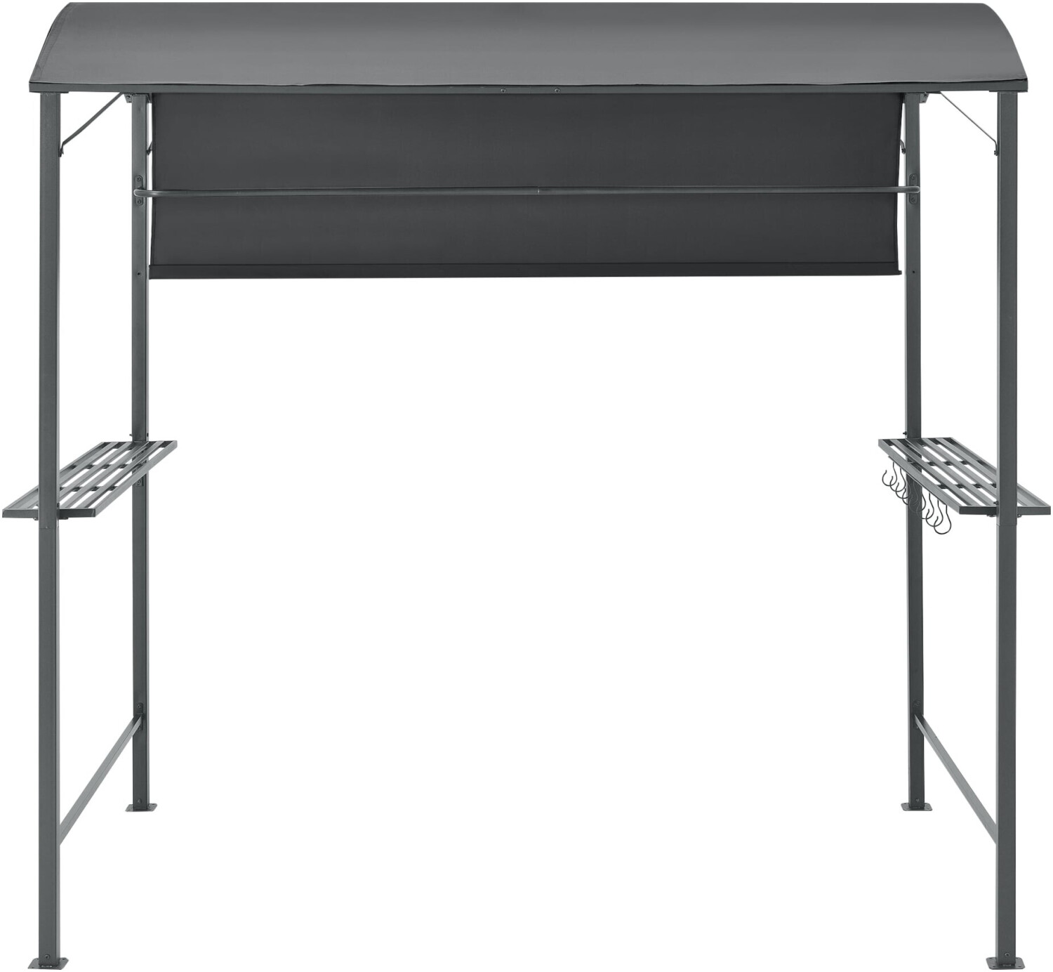 en.casa Grill pavilion Pyrgos 215x220x140cm dark gray