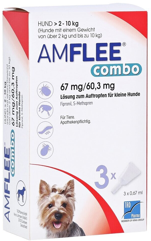 Tad Pharma AMFLEE combo 67/60,3mg für Hunde 210kg ab 6,37