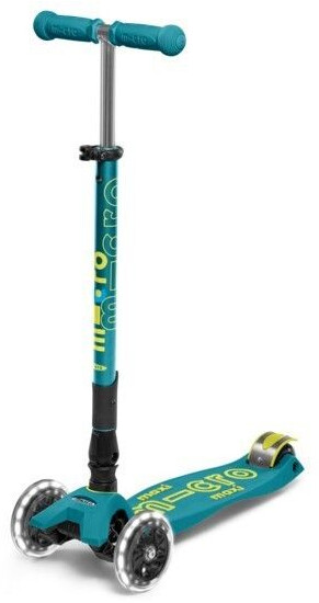 Micro Mobility Maxi Micro Deluxe pliable LED pétrole