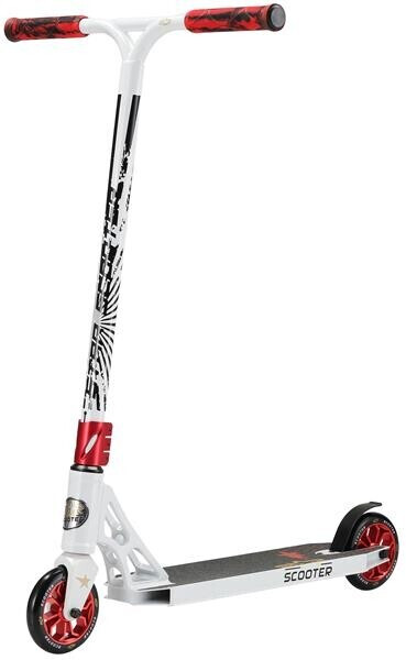 Star-Scooter Alu Professional Freestyle Stunt Scooter 120mm white/red