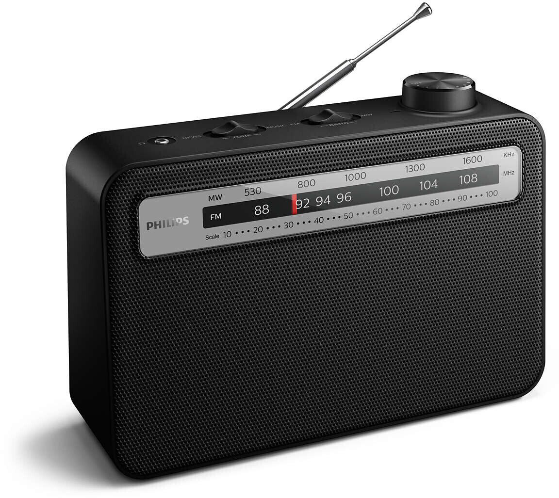 radio portable FM AM sur secteur ou piles noir au meilleur prix