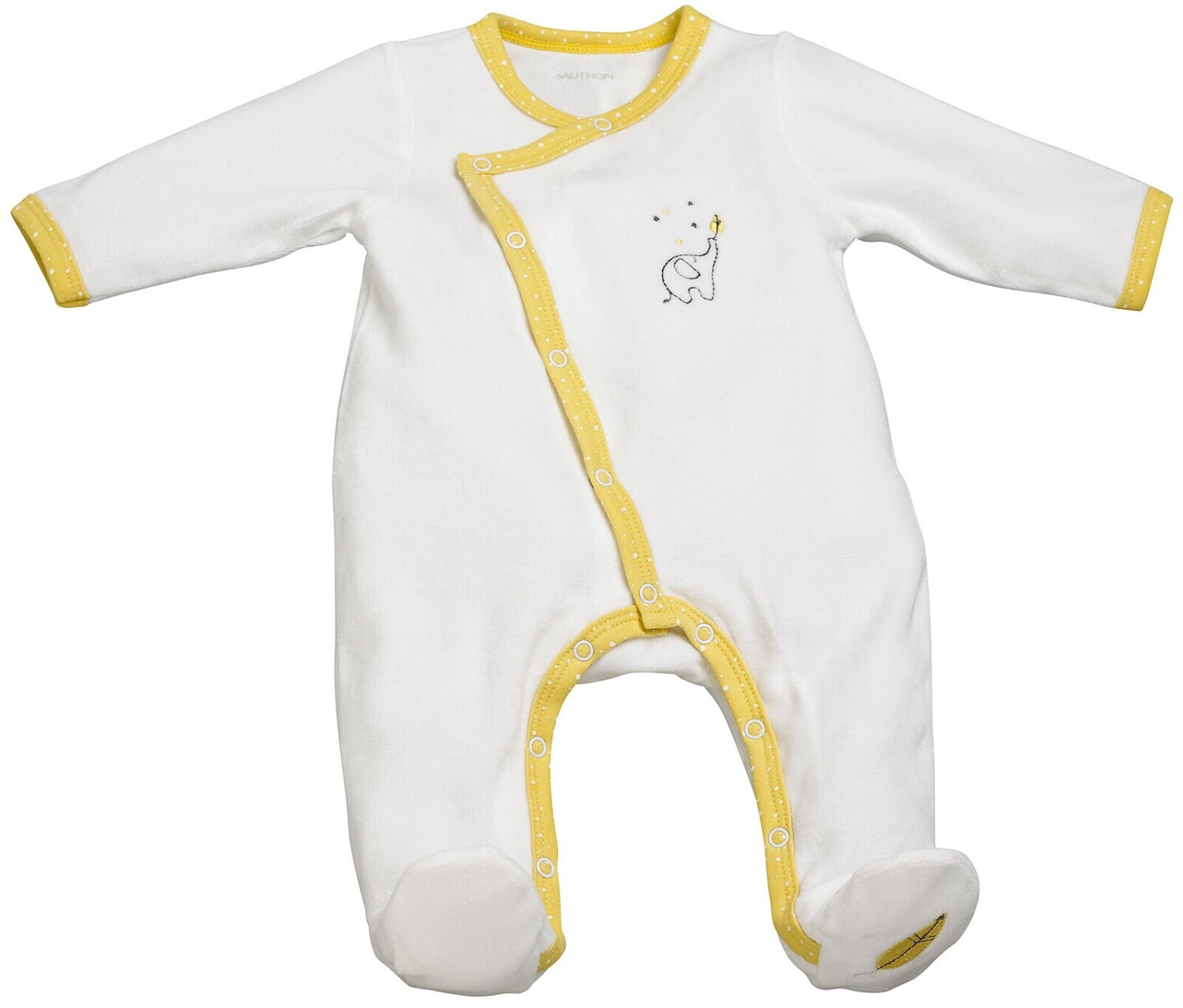 Sauthon Pyjama velours Babyfan blanc/jaune