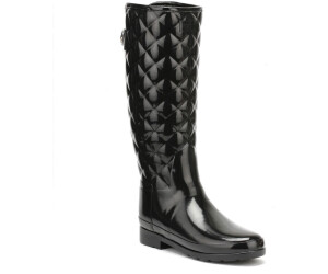 Hunter tall refined sales quilted gloss rain boots