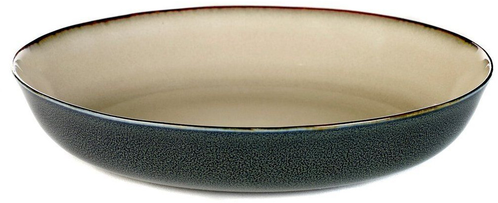 Serax Terres de Reves deep plate misty gray / dark blue (21 cm)