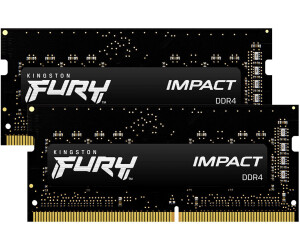 Kingston Fury Impact SO-DIMM - 2 x 32 Go (64 Go) - DDR4 3200 MHz - CL20 -  Mémoire Kingston sur