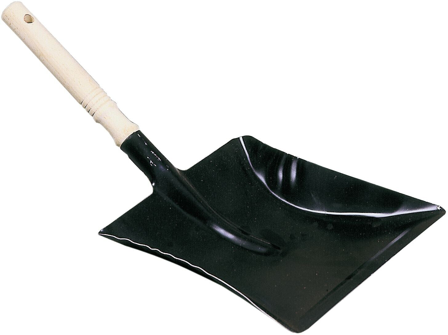 Kerbl Sheet steel dustpan; Wood black, 29526