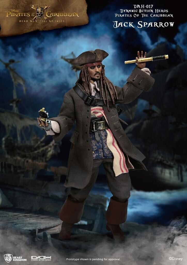 Beast Kingdom Toys Pirates of The Carribean Jack Sparrow 8ction Heroes 20 cm (BKDDAH-017)