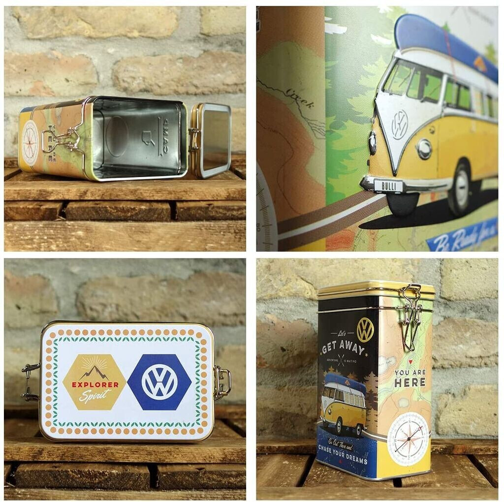 Nostalgic-Art Retro Kaffeedose, 1,3 l, VW Bulli – Let's Get Lost –  Volkswagen Bus Geschenk-Idee, Blech-Dose mit Aromadeckel, Vintage Design :  : Küche, Haushalt & Wohnen
