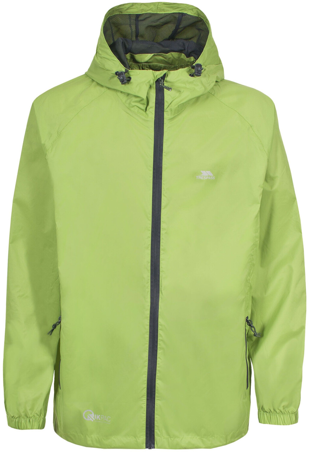 Trespass Qikpac Packaway Rain Jacket leaf
