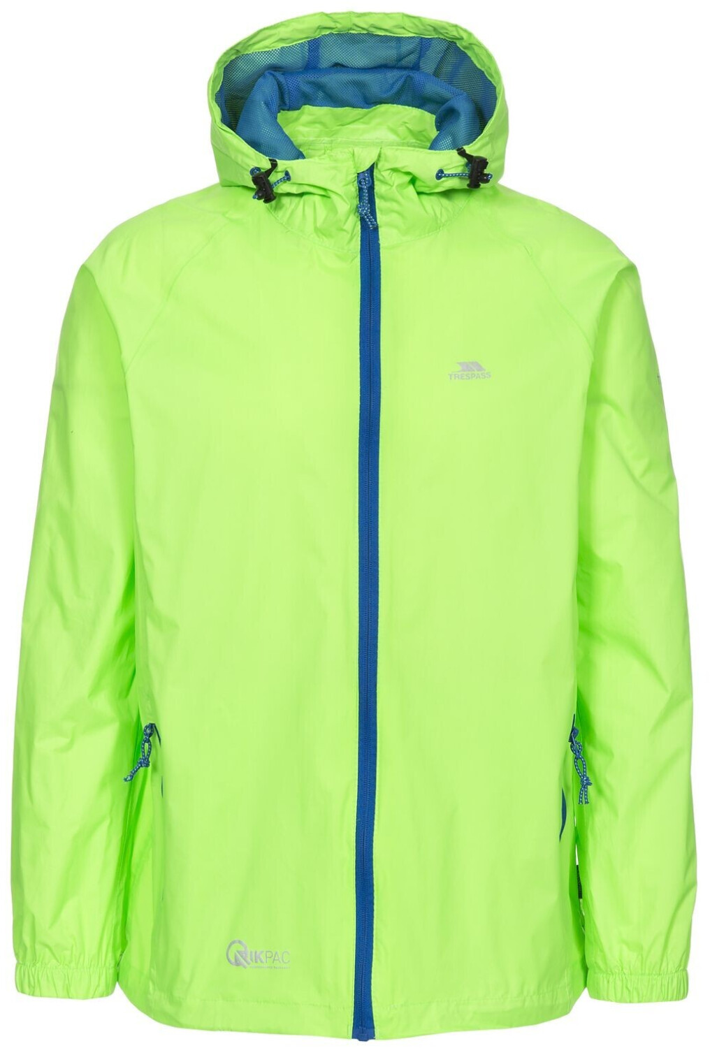 Trespass Qikpac Packaway Rain Jacket green gecko