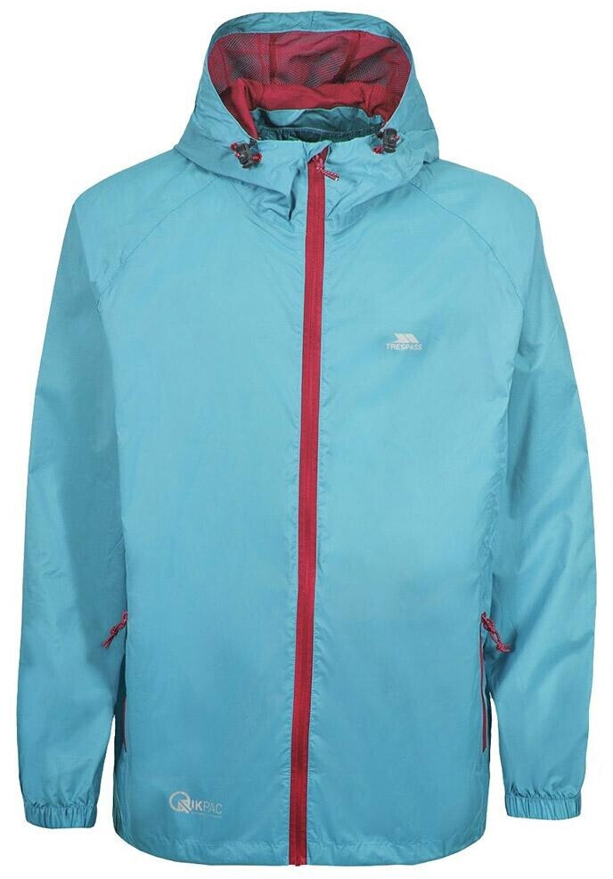 Trespass Qikpac Packaway Rain Jacket aquatic