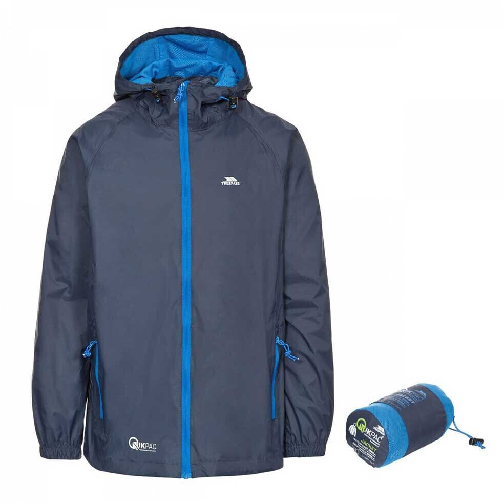 Trespass Qikpac Packaway Rain Jacket navy