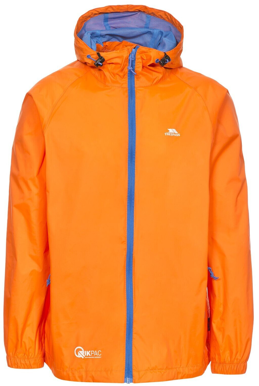 Trespass Qikpac Packaway Rain Jacket sunrise