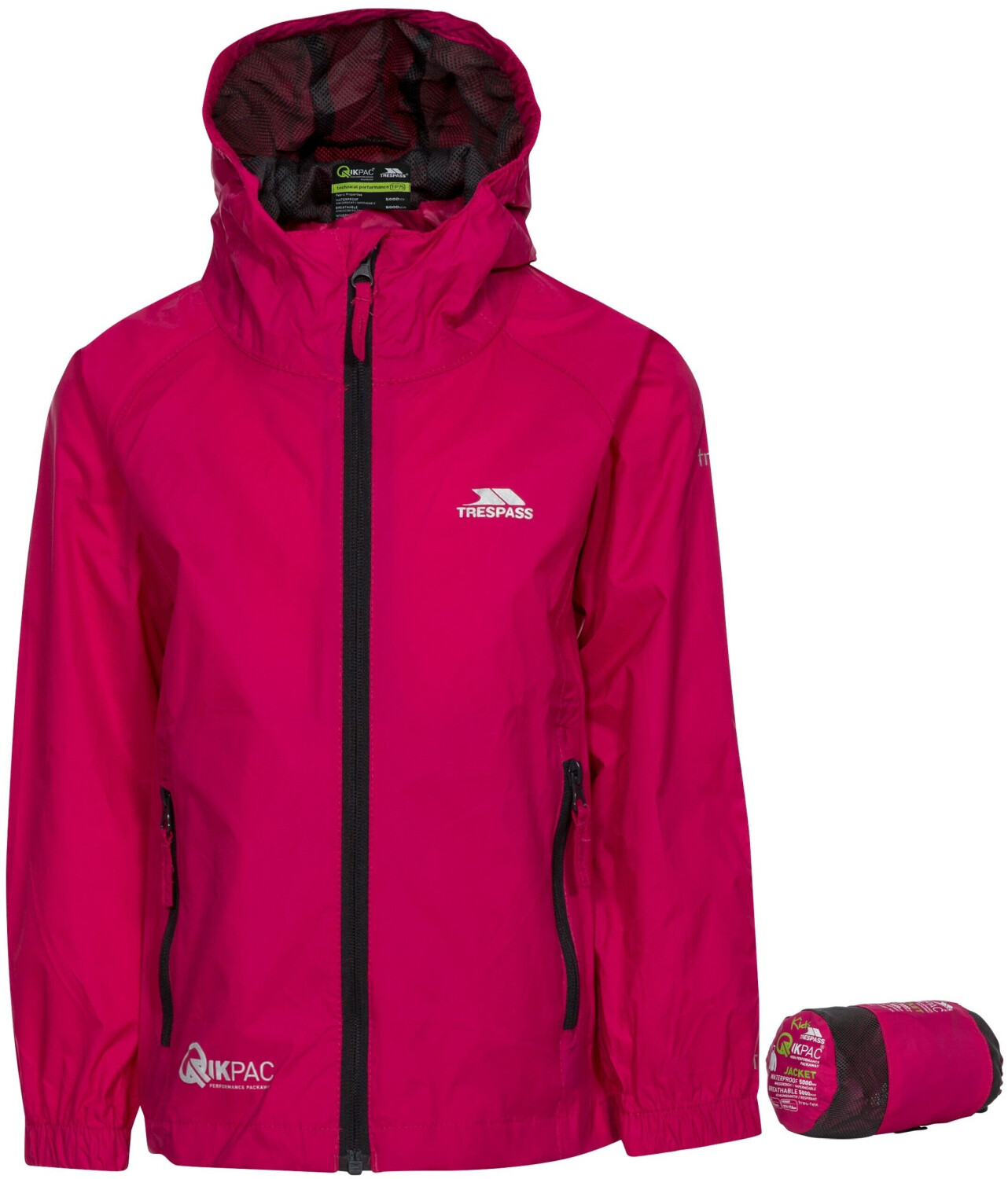 Packaway online rain jacket