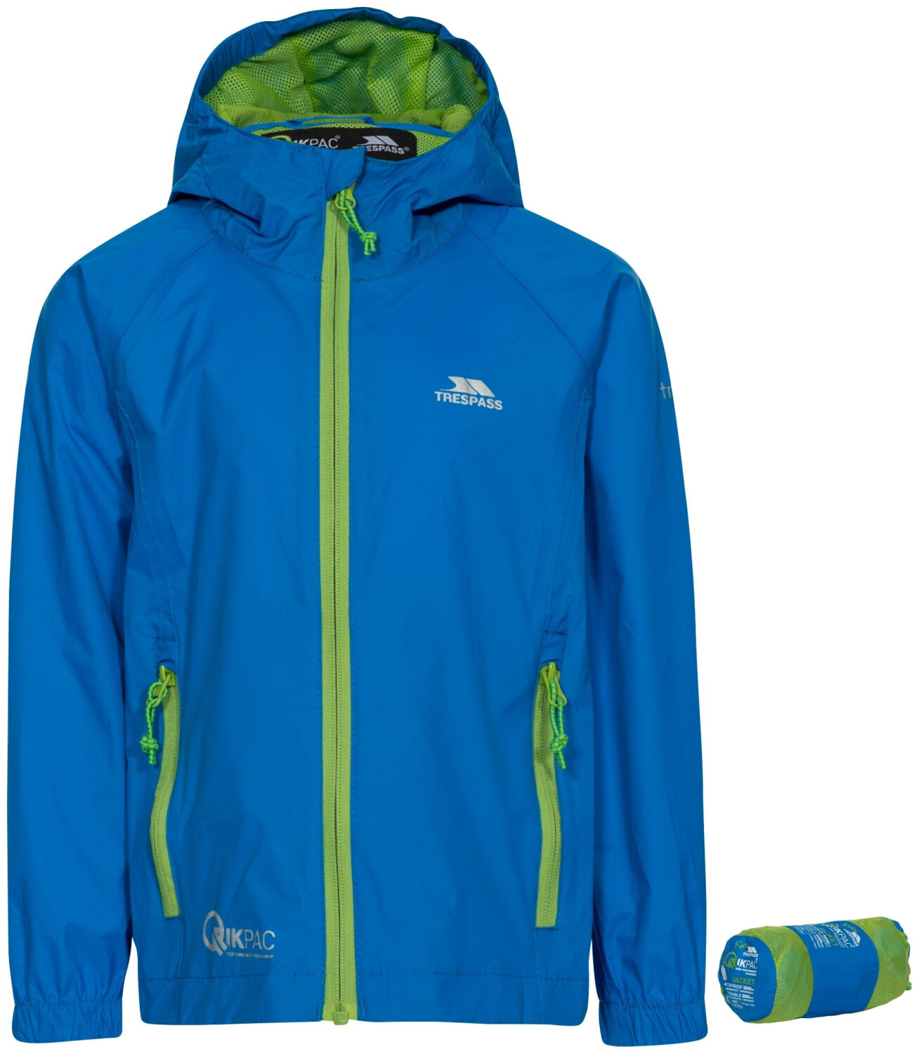 Trespass Qikpac Packaway Rain Jacket Kids cobalt