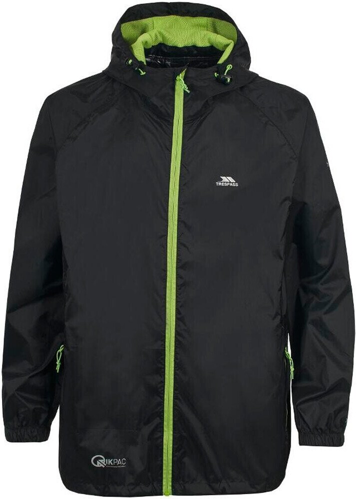 Trespass Qikpac Packaway Rain Jacket Kids black