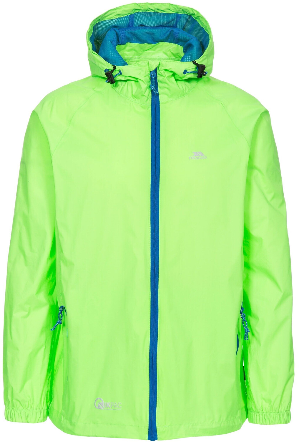 Trespass Qikpac Packaway Rain Jacket Kids green gecko