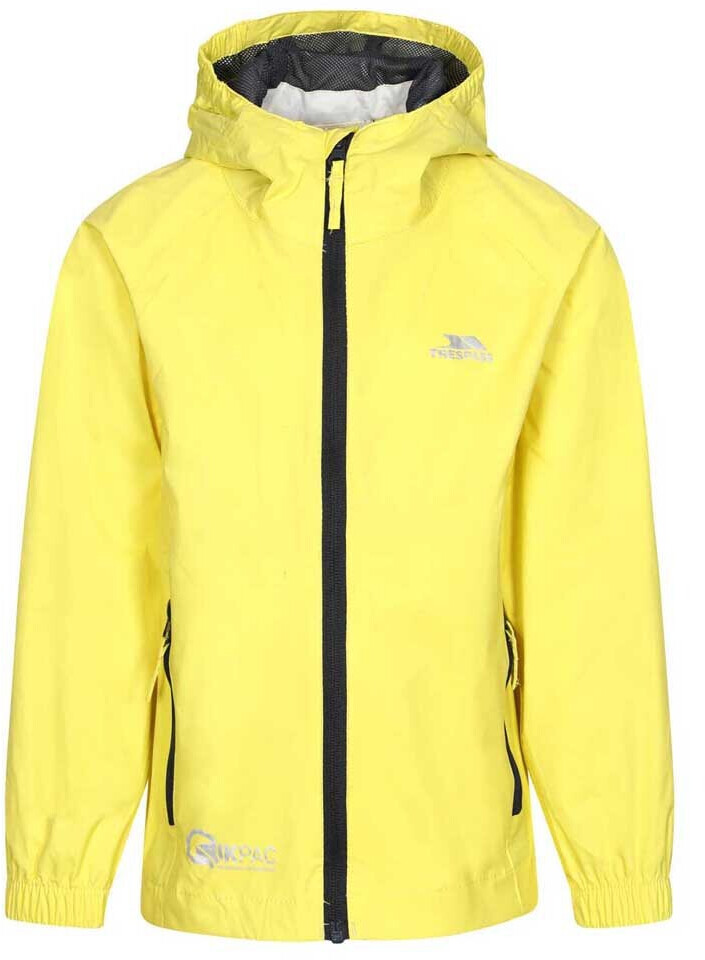 Trespass Qikpac Packaway Rain Jacket Kids yellow
