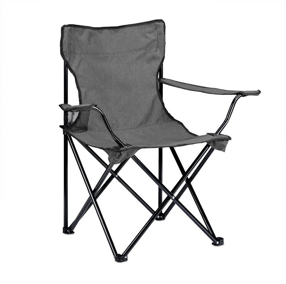 Relaxdays Camping Chair with Drink Holder