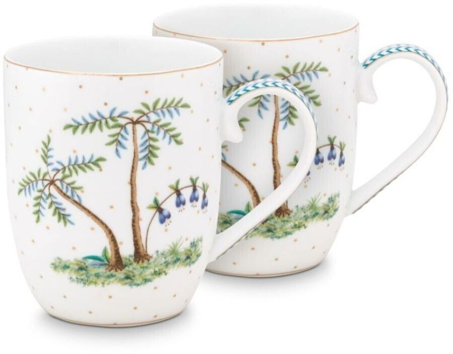PiP Studio Jolie Dots Gold mug with handle small Set2