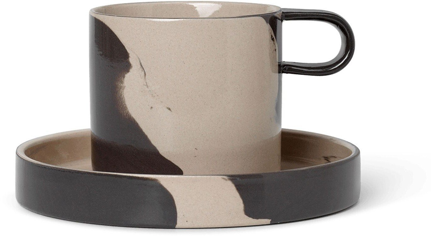 Ferm Living Inlay cup Sand-brown