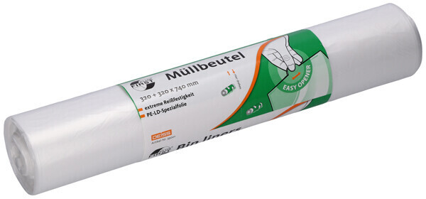 Deiss First Plus Garbage Bags transparent 60 L (50 pcs.)