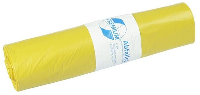 Deiss Premium Garbage Bags yellow 70 L (25 pcs.)