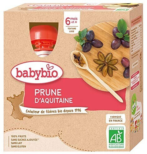 Babybio Fruits - Prune (4x90 g)