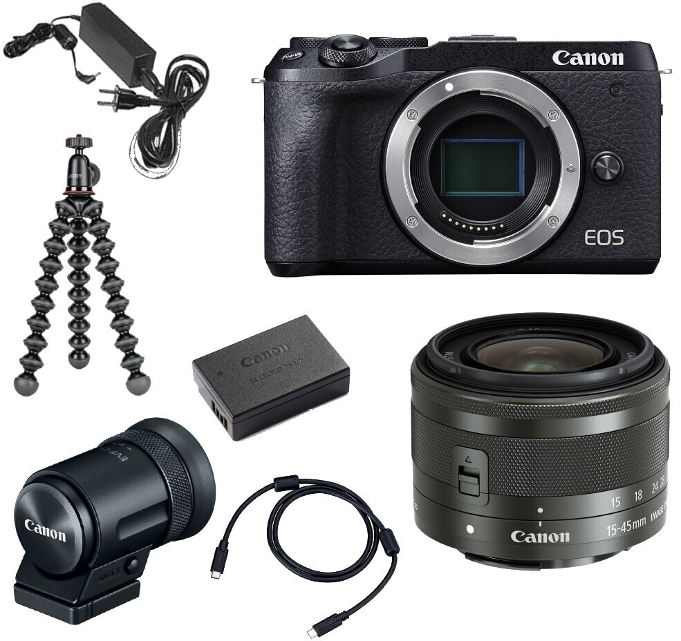 Canon EOS M6 Mark II +15-45mm + EVF-DC2 Conferencing Kit