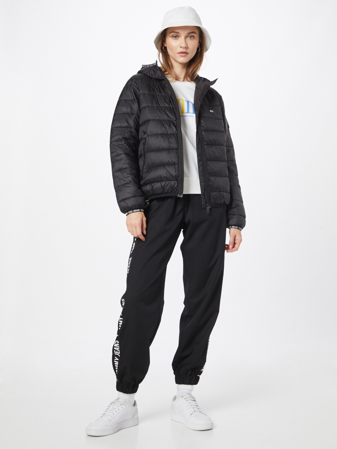 Tommy Hilfiger Tape Detail Quilted Hooded Jacket (DW0DW09350) black au