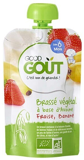 Good Goût Brassé végétal avoine fraise banane (90 g)
