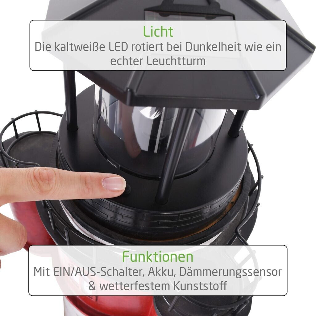 Westerholt LED-Solar-Leuchtturm 108cm rot/weiß (2325110) ab 158,05 €