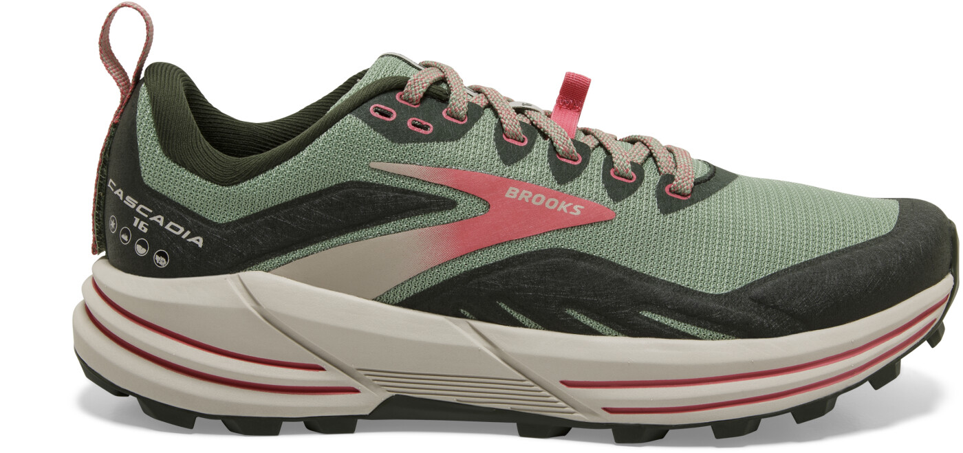 Brooks CASCADIA 16 Women (120363-1B-394) basil/duffel bag/coral