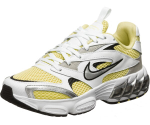 nike zoom air fire trainers in white grey and yellow
