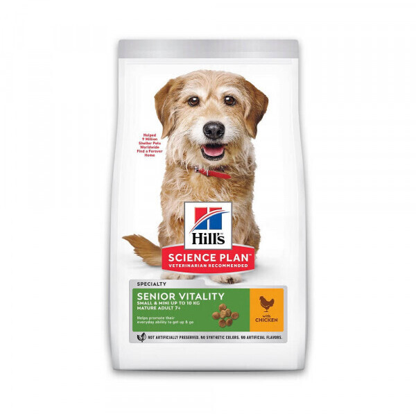 Hill's Science Plan Canine Senior Vitality Small & Mini Chicken Dry 1.5kg