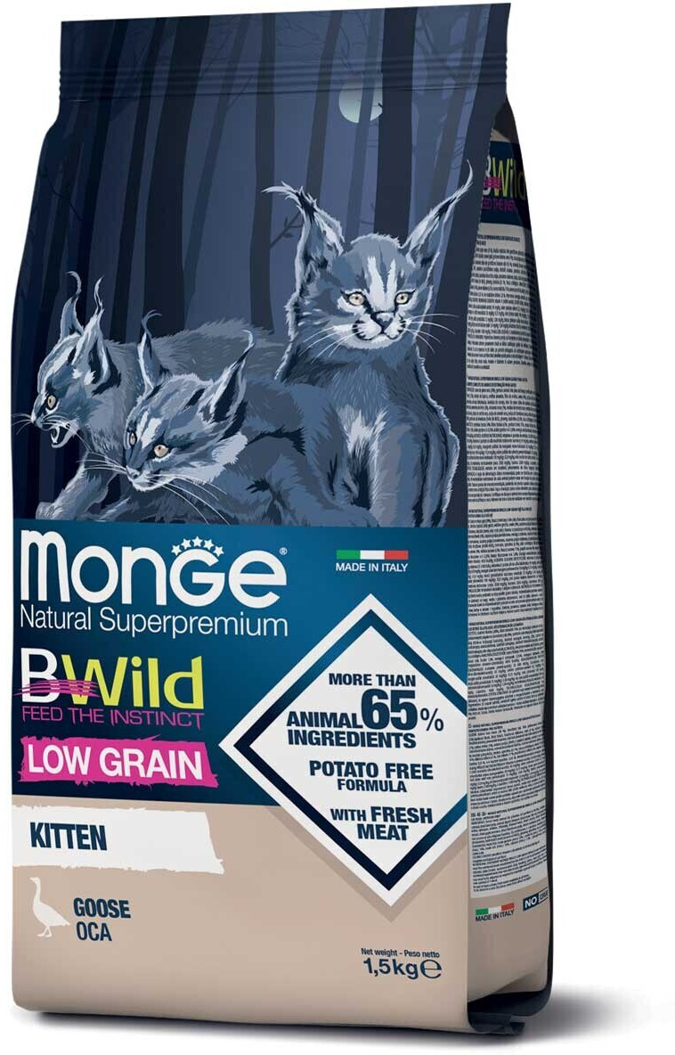 Monge Bwild Cat Low Grain Kitten Duck 1,5 Kg.