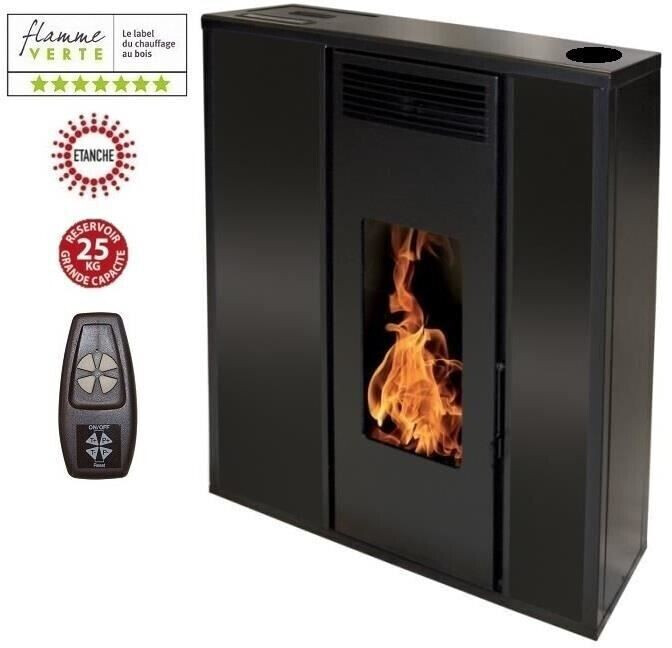 Interstoves Tessa 10 kW concentrique étanche télécommande noir