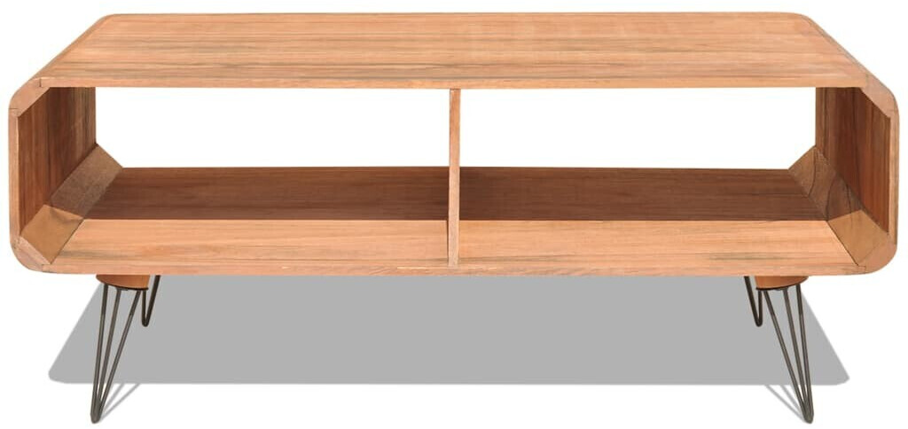 vidaXL Table basse en bois de paulownia 90 x 55 cm