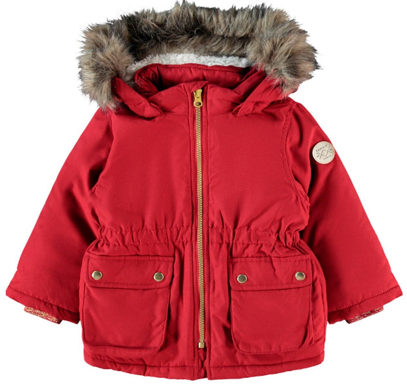 Ladies red online parka jacket