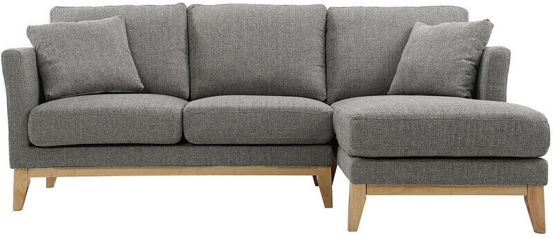 Miliboo Canapé d'angle droit Oslo gris clair