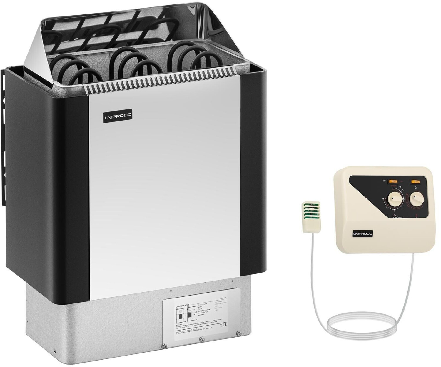 Uniprodo UNI_SAUNA_BS4.5KW-SET-2