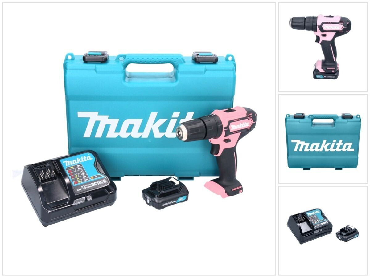 Pink makita hotsell drill set