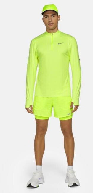 Neon yellow nike half zip on sale