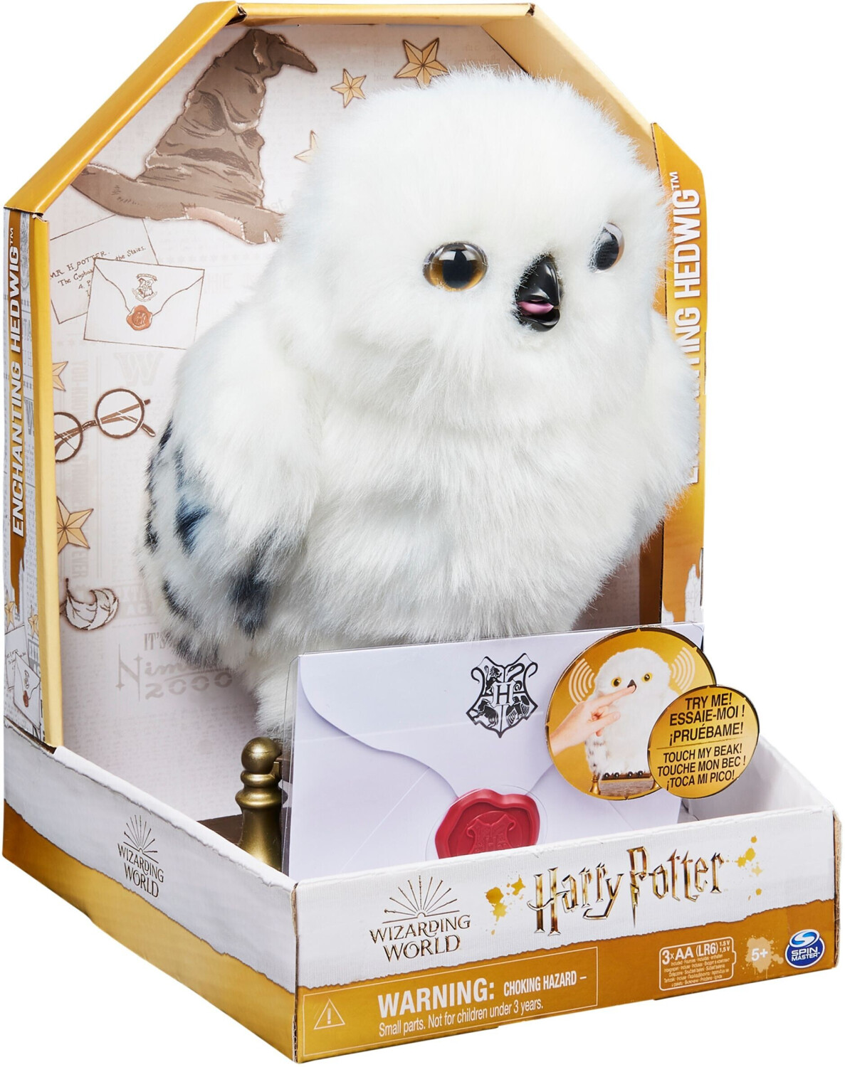 Harry Potter Animatronic Figur Eule Hedwig mit Hogwarts Brief Interaktives  Spielzeug